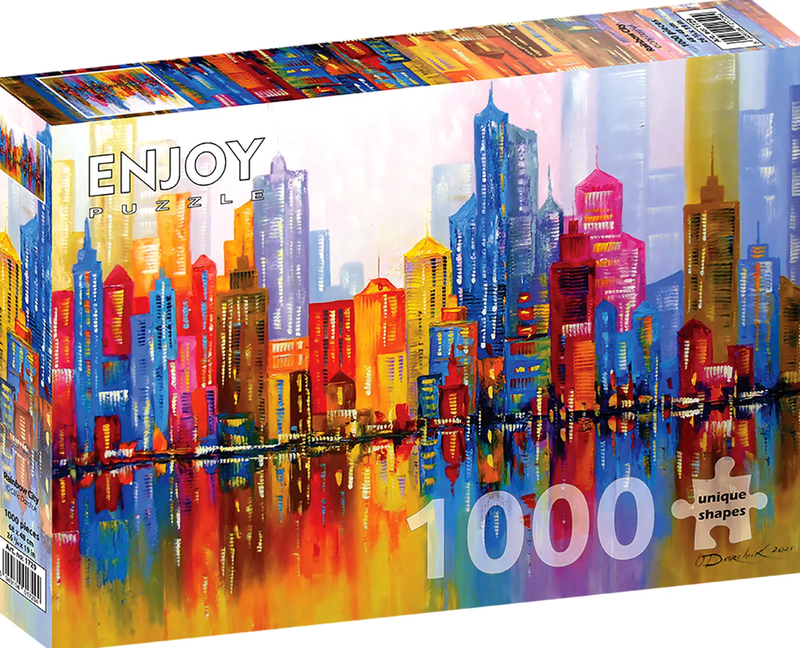 Puzzle 1000 el. Tęczowe miasto