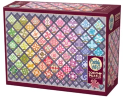 Puzzle 2000 el. Tęczowy patchwork