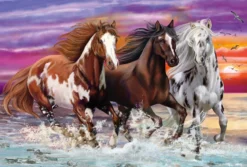 Puzzle 200 el. Trzy dzikie konie