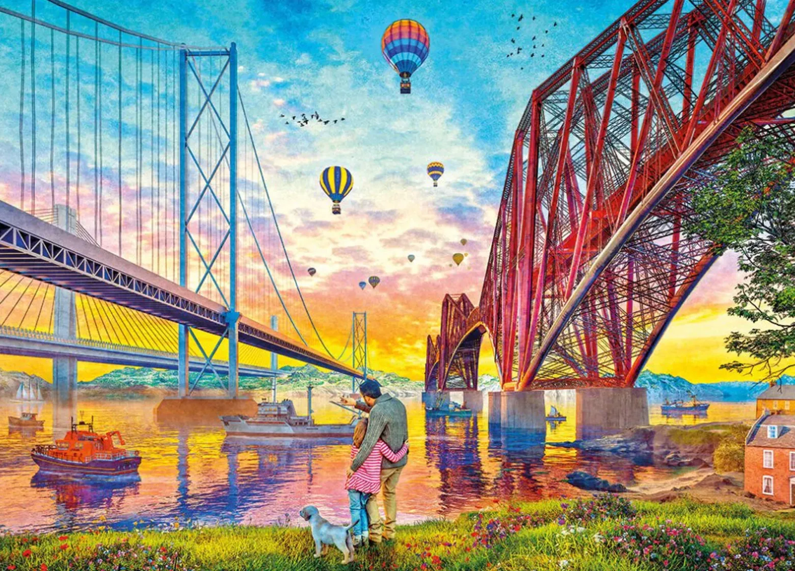 Puzzle 1000 el. Trzy mosty / Szkocja