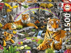 Puzzle 1500 el. Tygrysy w dżungli