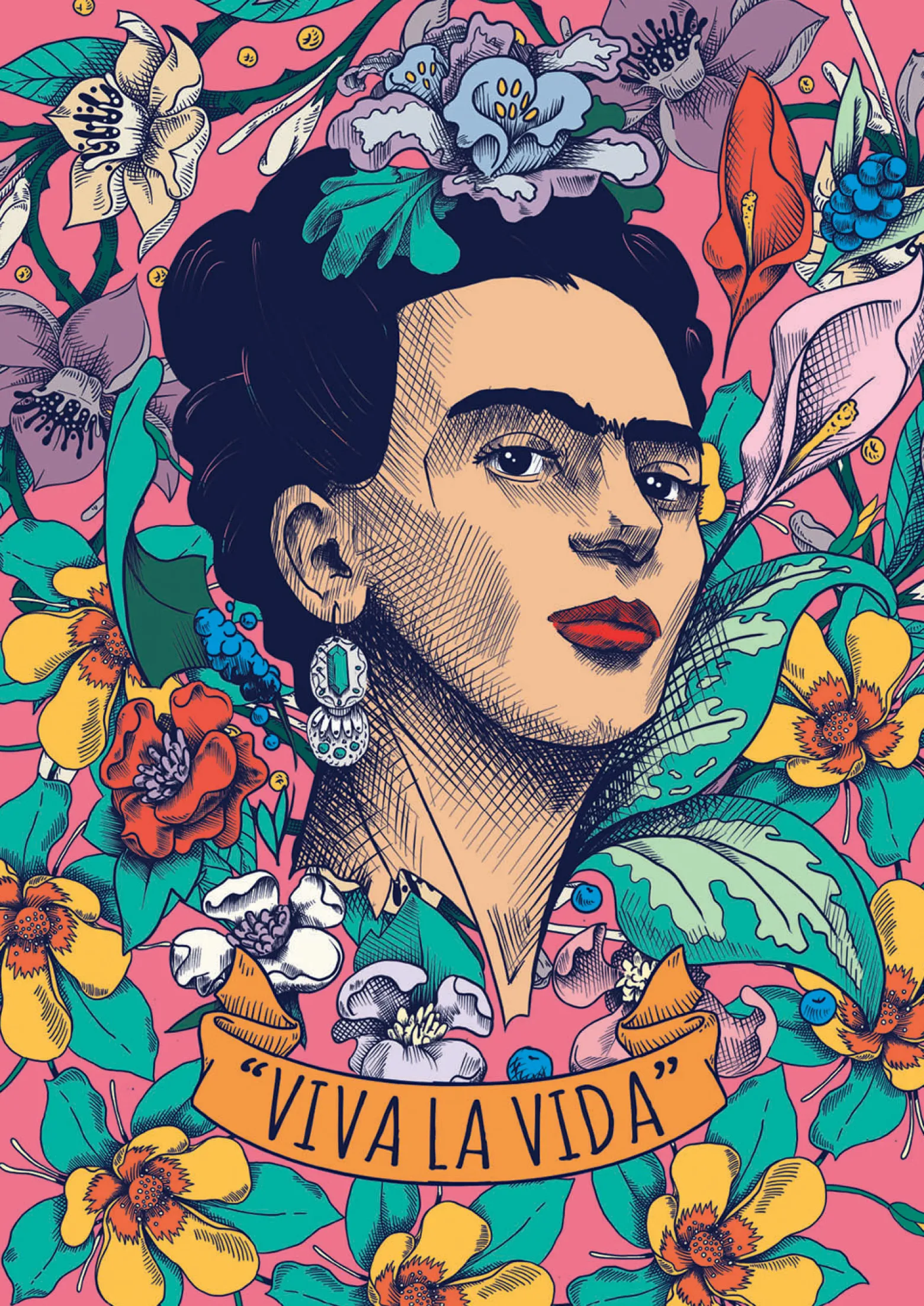 Puzzle 500 el. Viva La Vida, Frida Kahlo