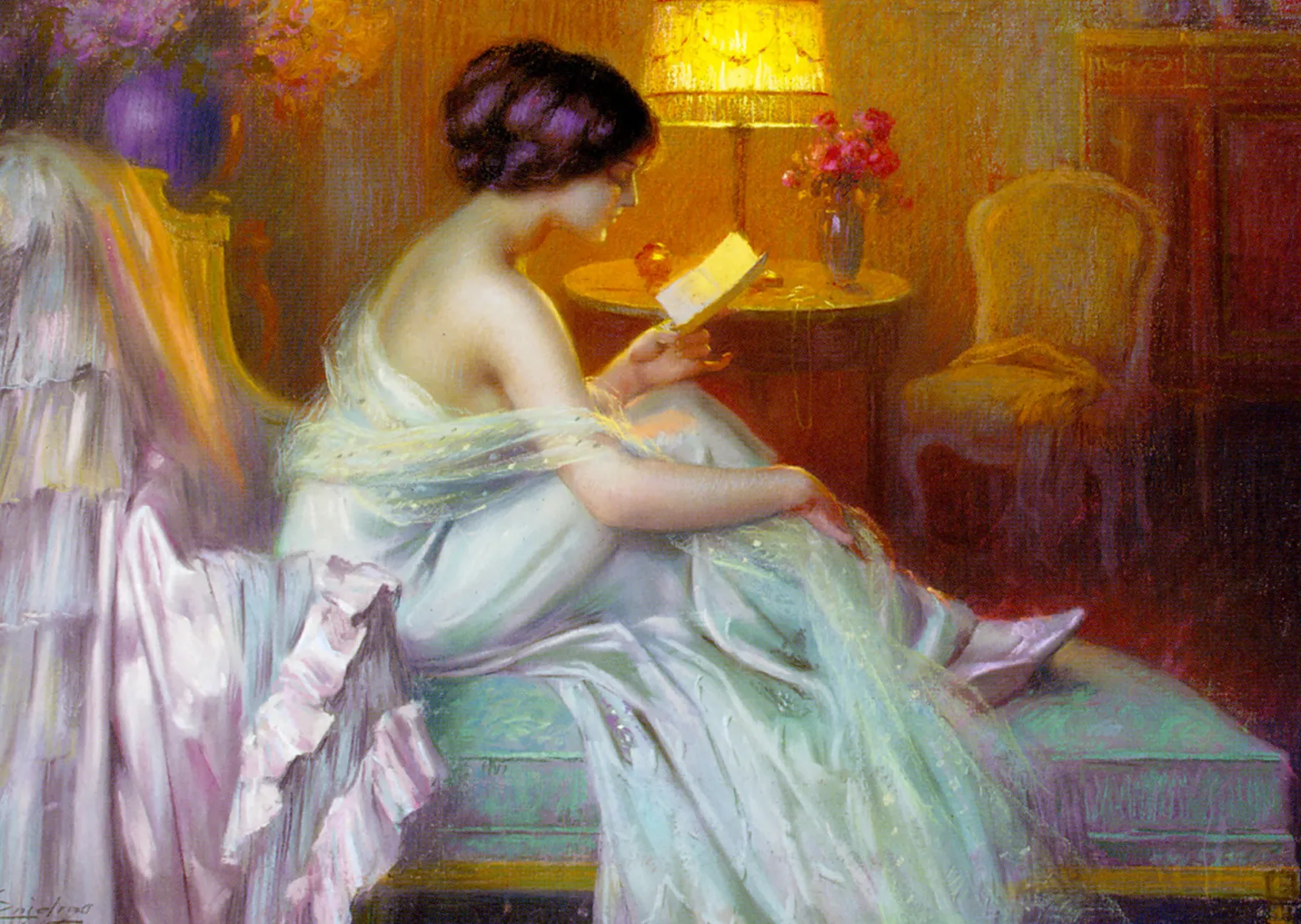 Puzzle 1000 el. Wieczorne czytanie, Delphin Enjolras