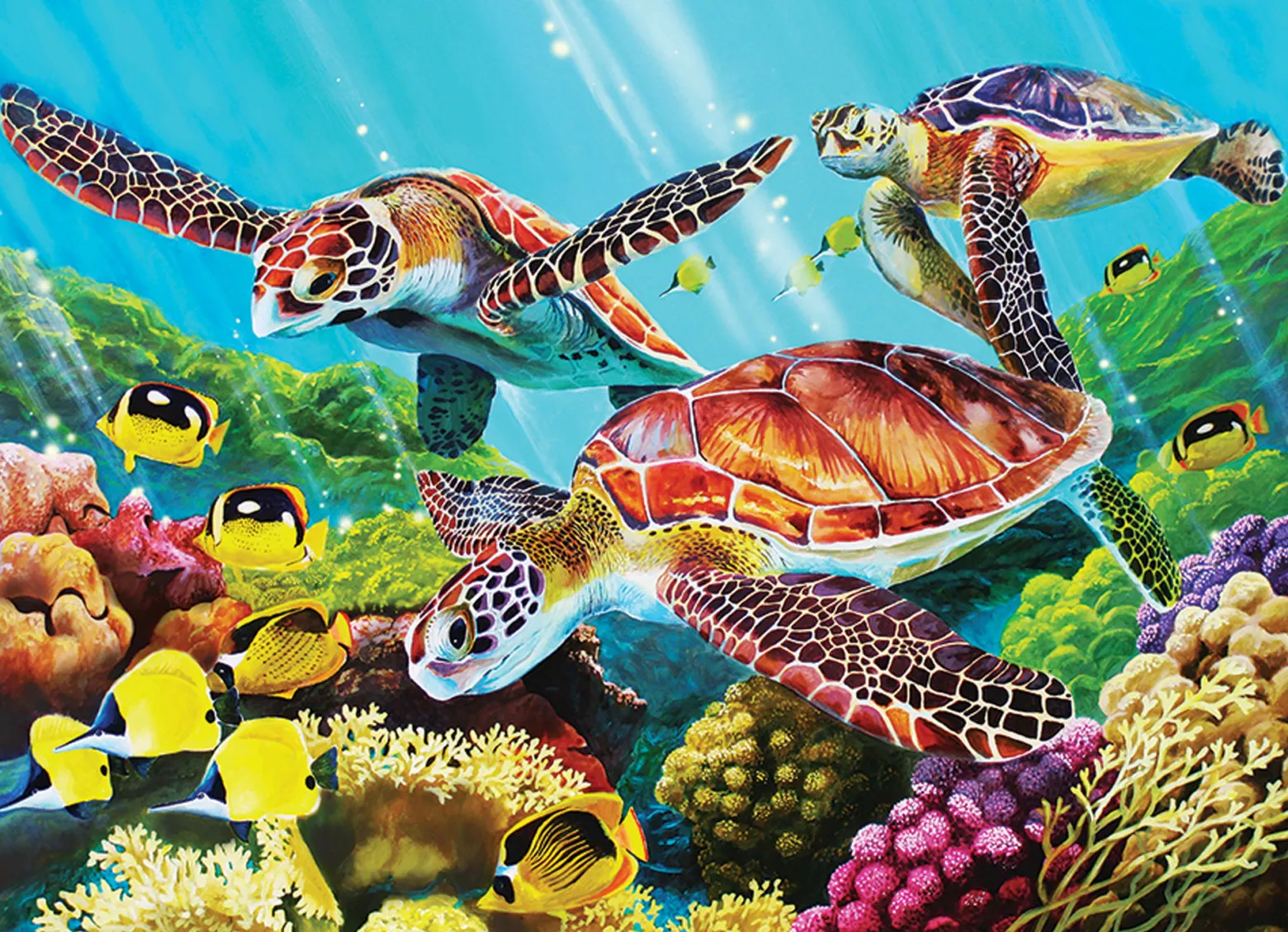 Puzzle 350 el. Żółwie morskie