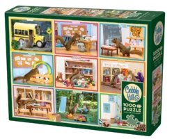Puzzle 1000 el. Wiewiórki w szkole