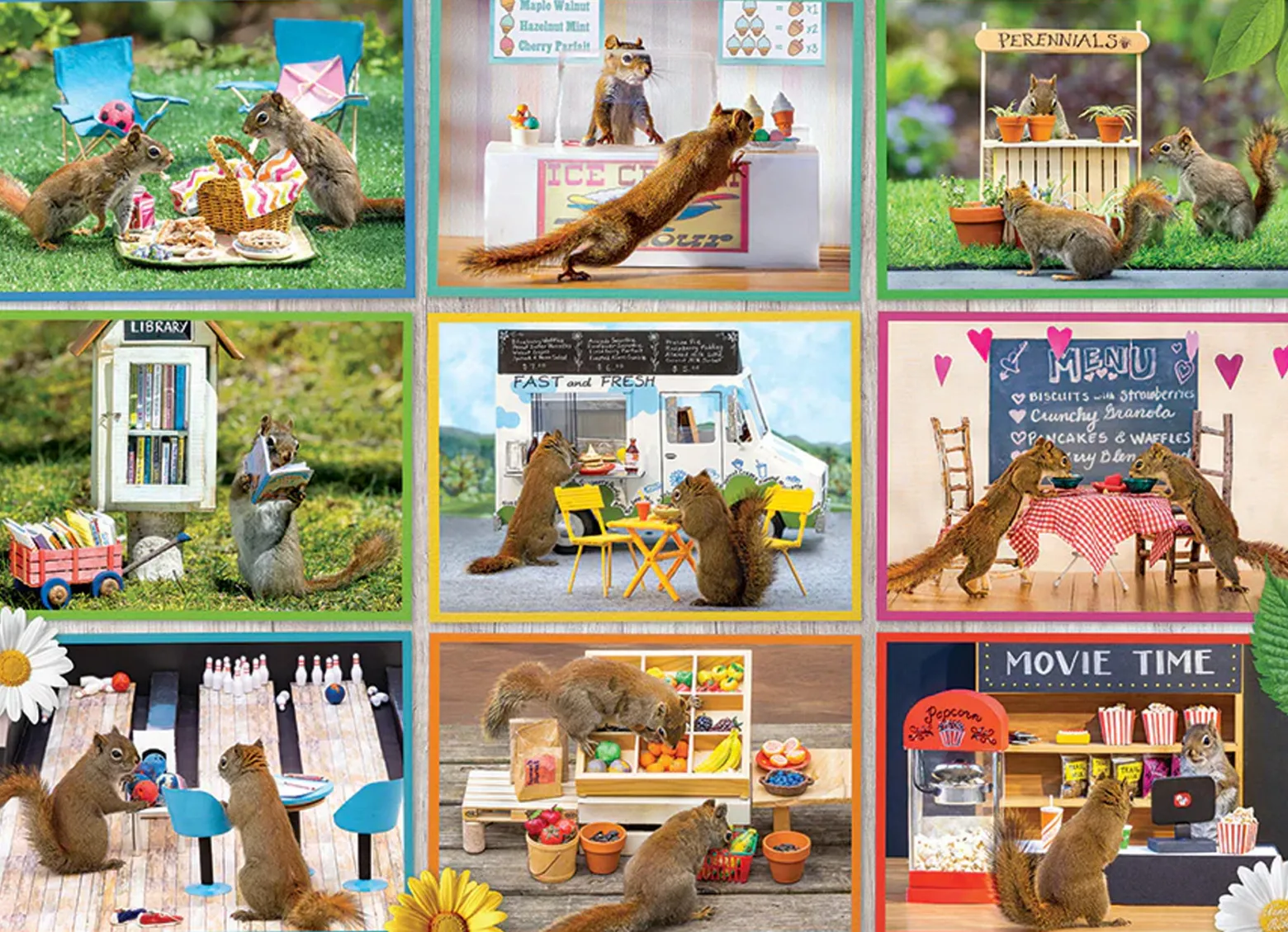 Puzzle 1000 el. Wiewiórki w wielkim mieście
