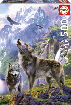 Puzzle 500 el. Wilki w górach
