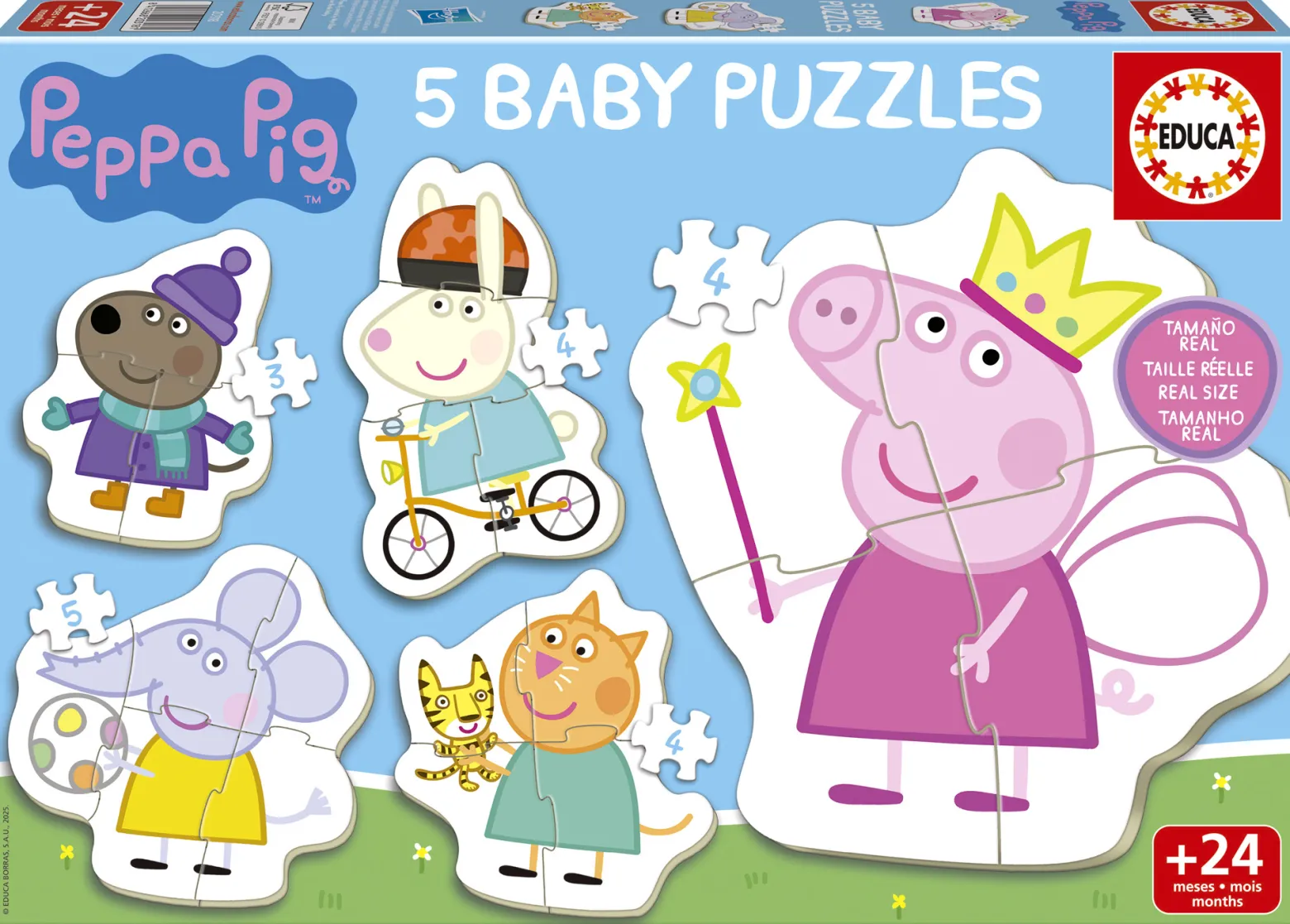 Puzzle 3-5 el. Świnka Peppa