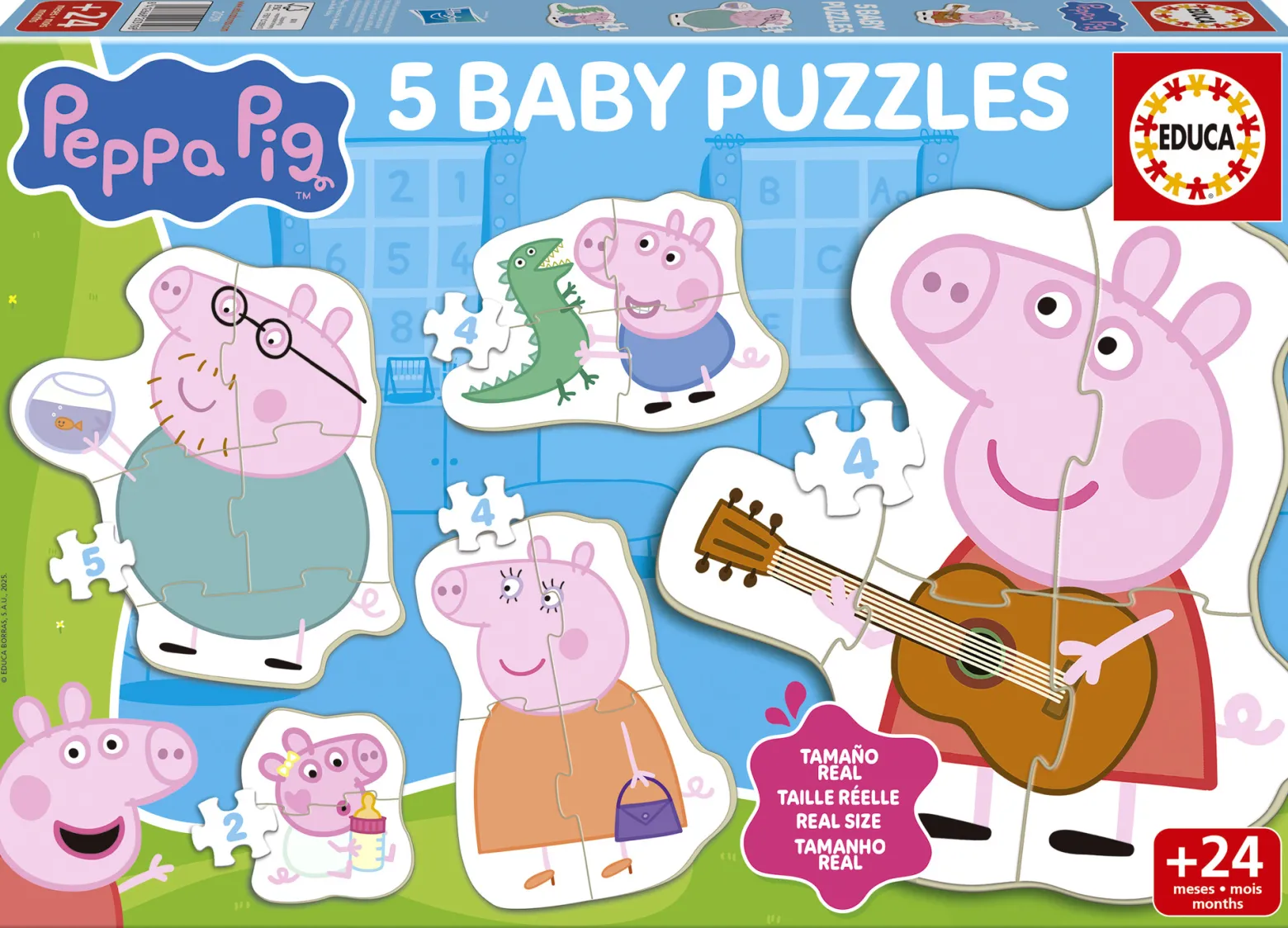 Puzzle 2-5 el. Świnka Peppa
