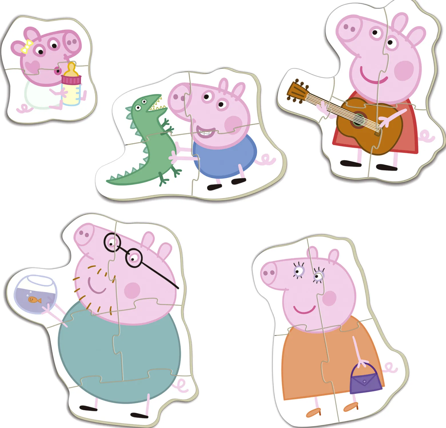 Puzzle 2-5 el. Świnka Peppa