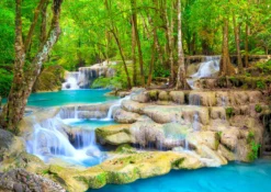 Puzzle 1000 el. Wodospady Erawan / Tajlandia