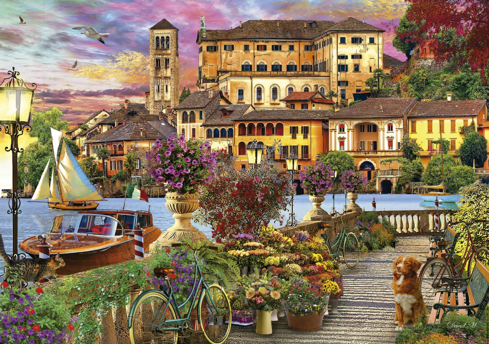 Puzzle 1500 el. Włoska promenada