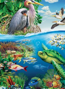 Puzzle 350 el. W powietrzu i pod wodą