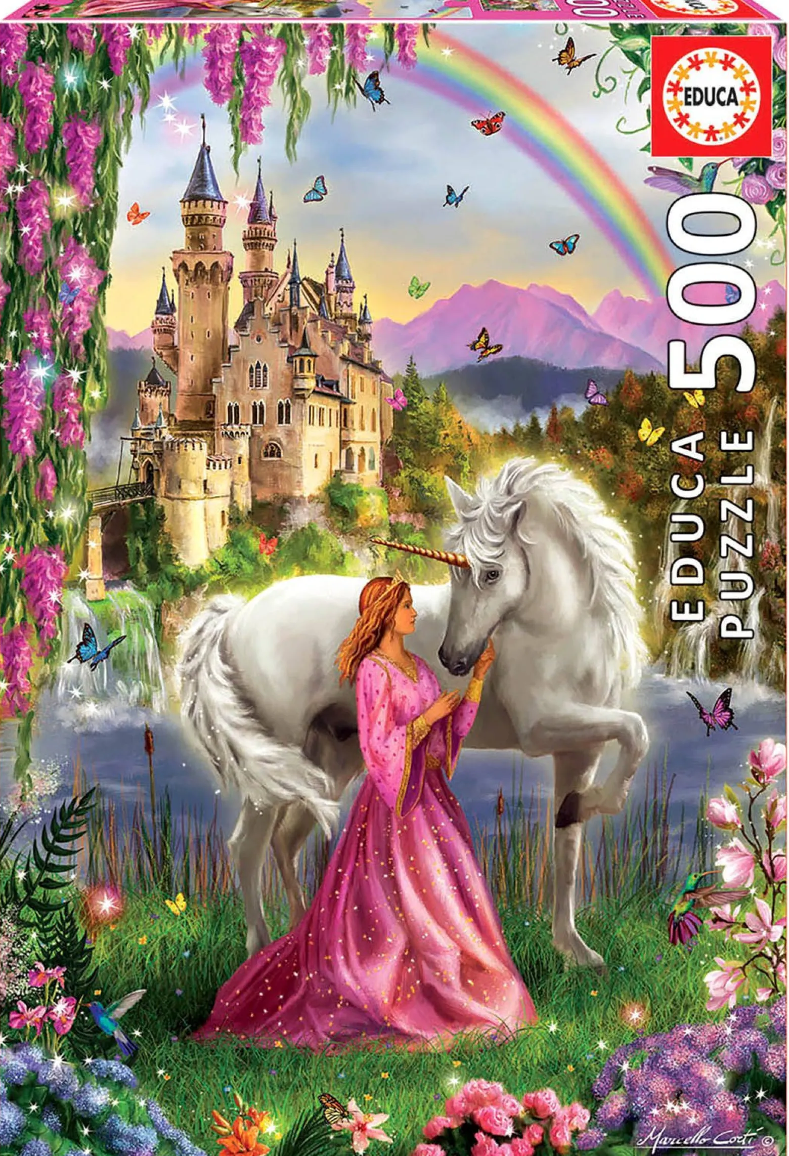 Puzzle 500 el. Wróżka i jednorożec