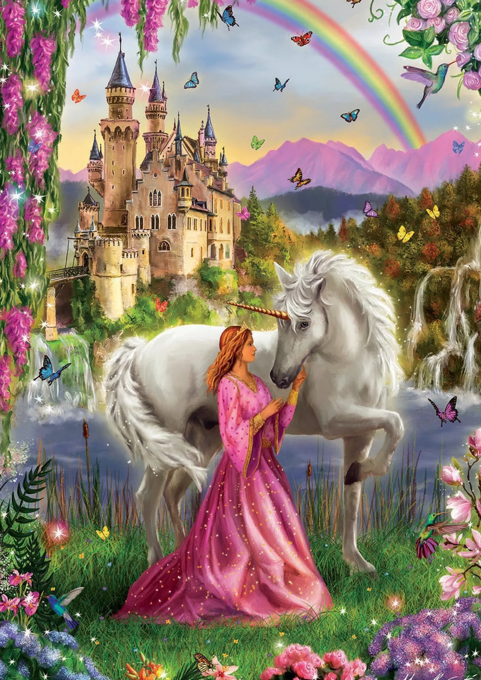 Puzzle 500 el. Wróżka i jednorożec