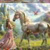 Puzzle 500 el. Wróżka, jednorożec i motyl