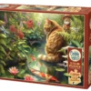 Puzzle 275 el. XL Ryby Koi, kot i krasnal