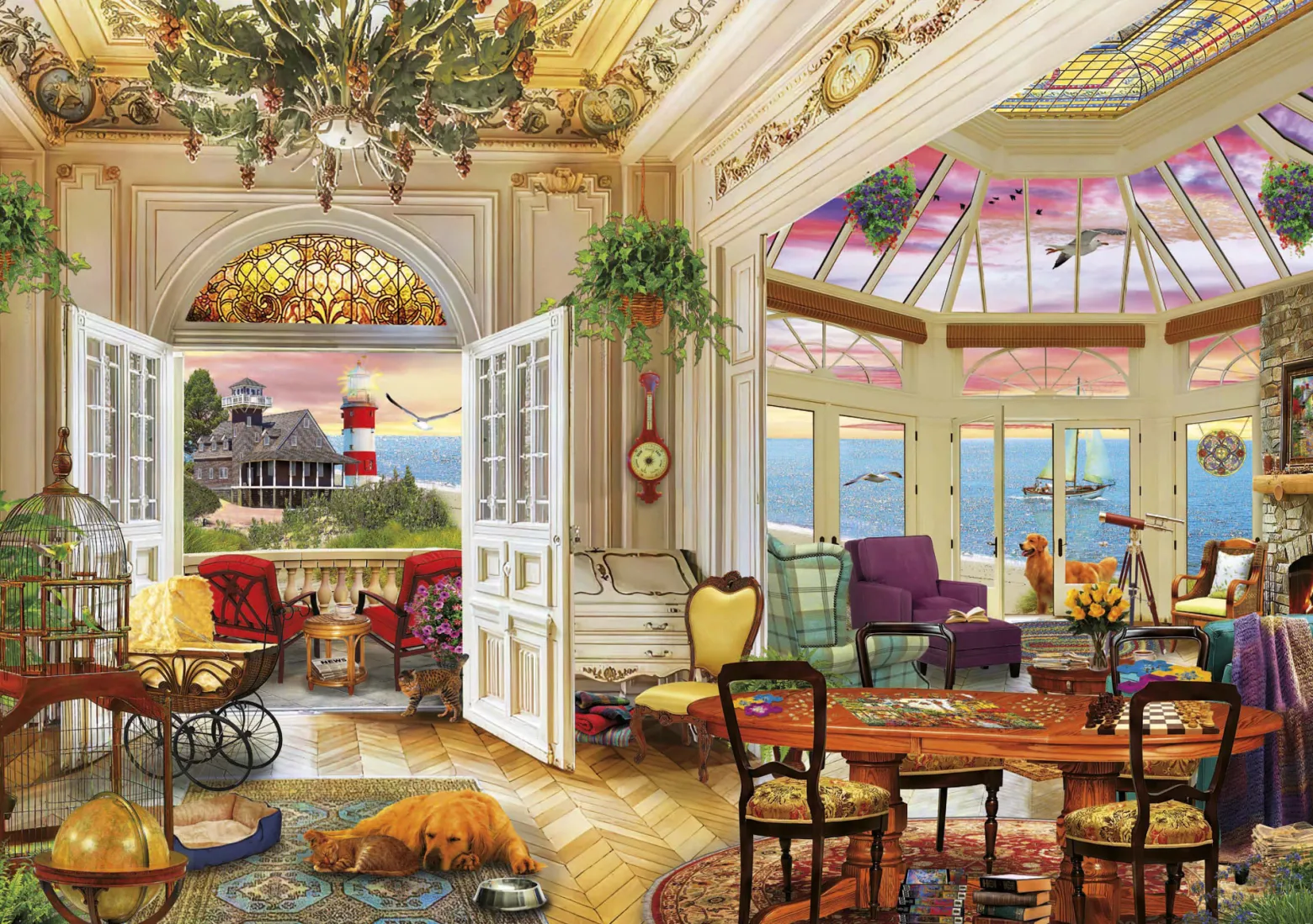 Puzzle 3000 el. Życie nad morzem