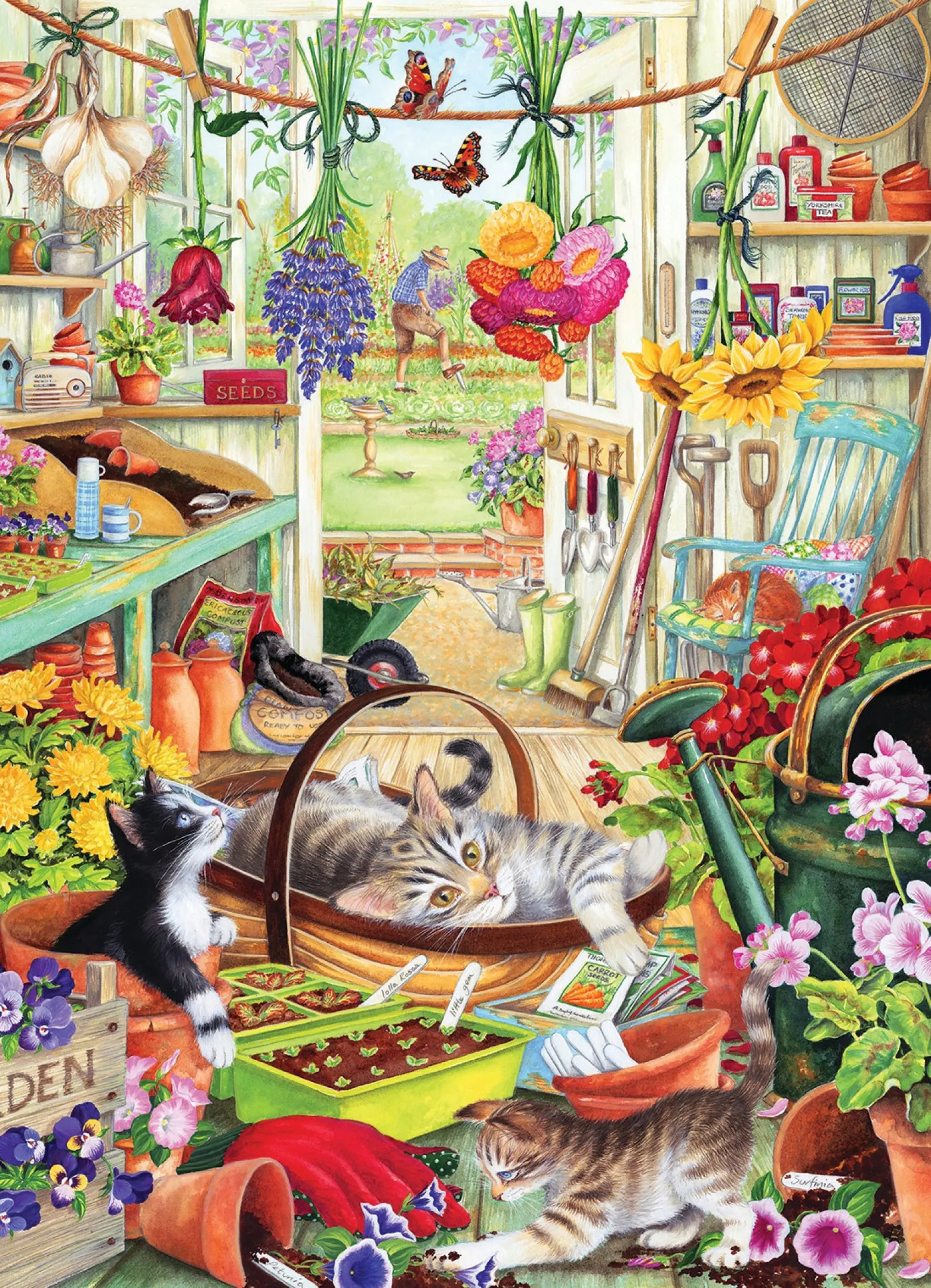 Puzzle 500 el. Zabawa w ogrodzie