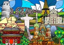 Puzzle 1000 el. Zabytki świata