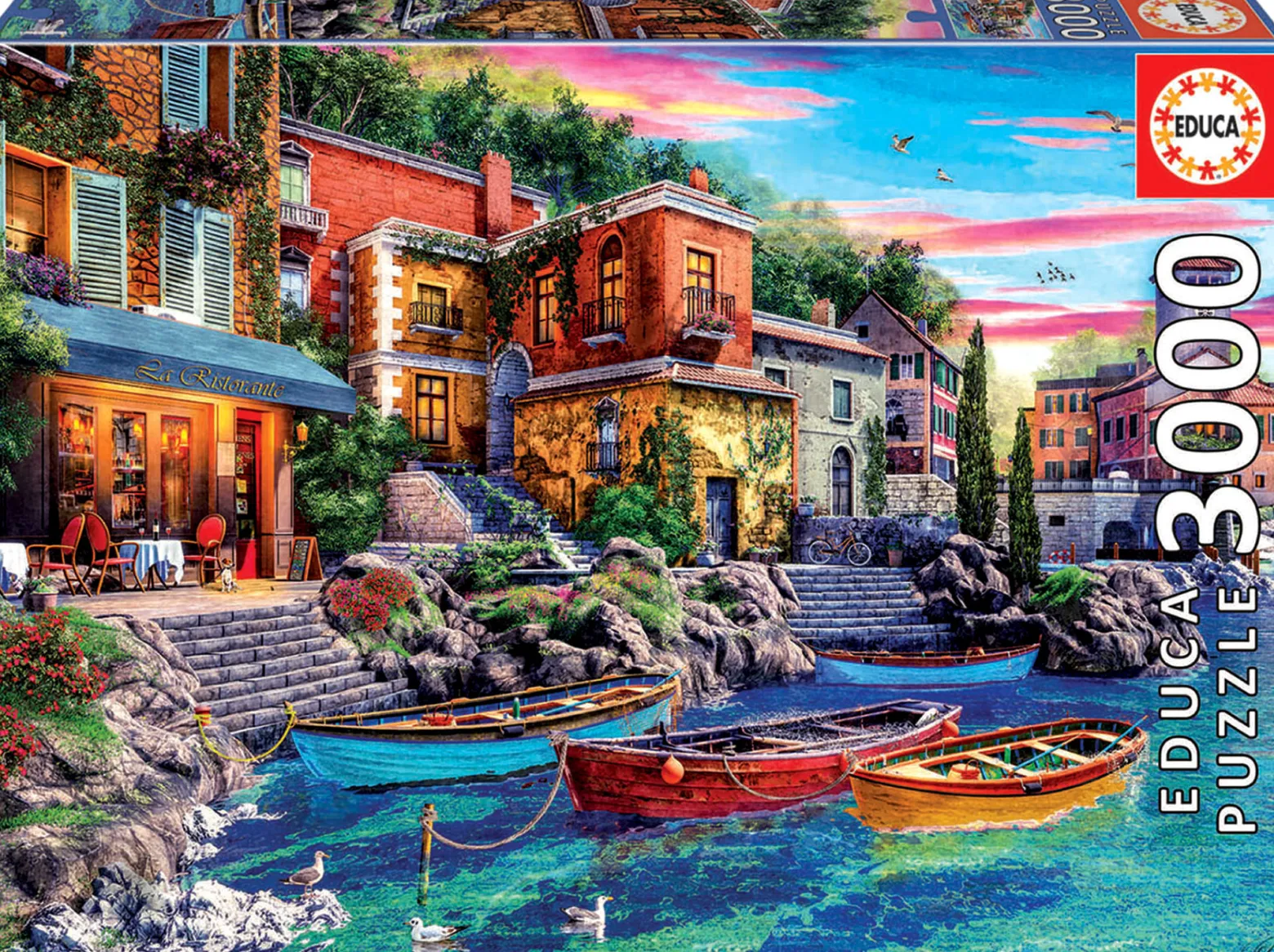 Puzzle 3000 el. Zachód słońca w Como / Włochy