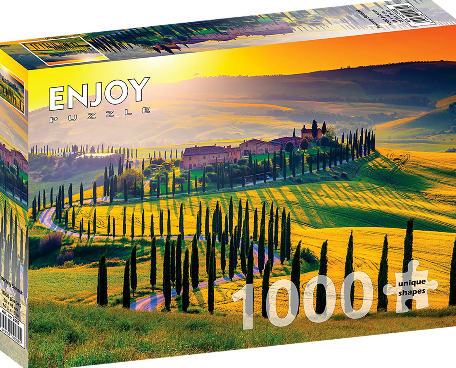 Puzzle 1000 el. Zachód słońca w Toskanii / Włochy