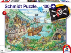Puzzle 100 el. Zatoka piratów + flaga