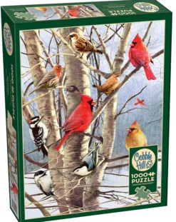 Puzzle 1000 el. Zimowe ptaki