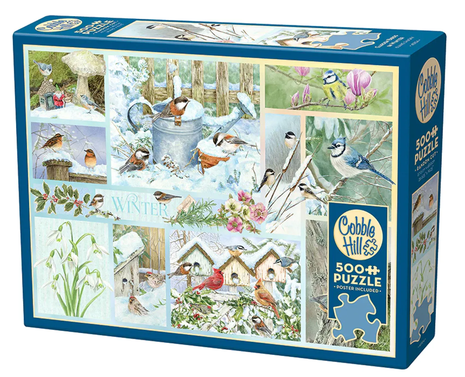 Puzzle 500 el. Zimowe ptaki