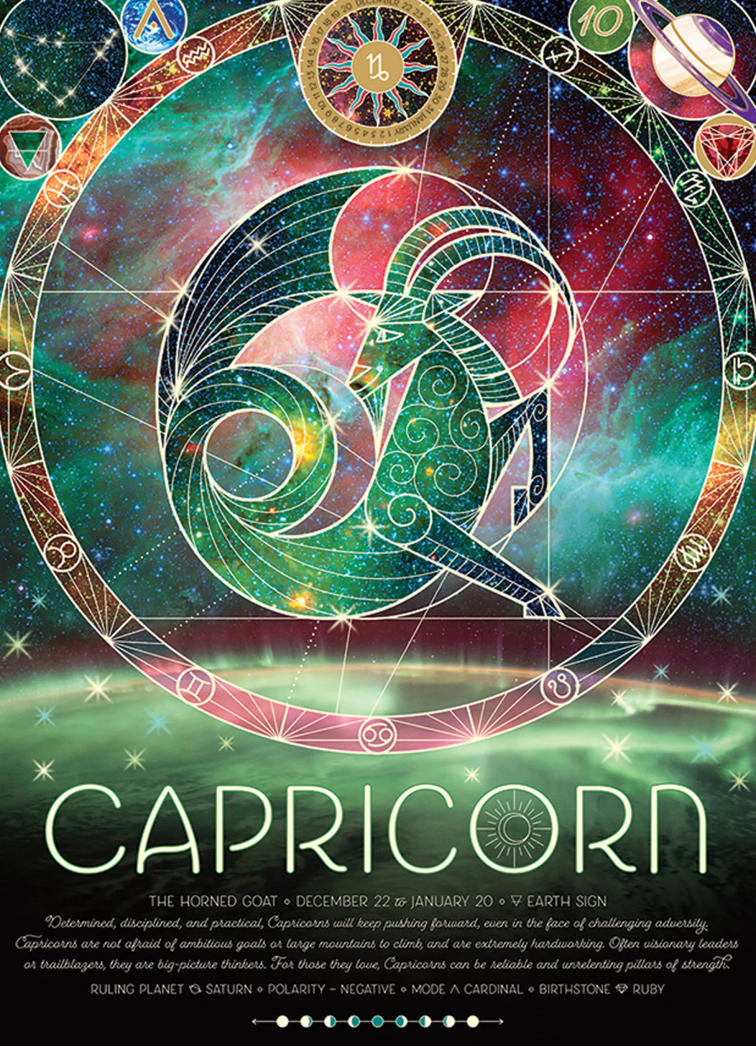 Puzzle 500 el. Znaki zodiaku: Koziorożec