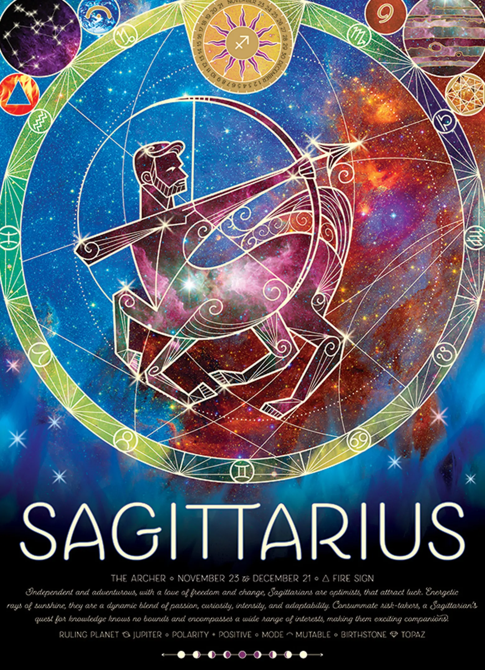 Puzzle 500 el. Znaki zodiaku: Strzelec