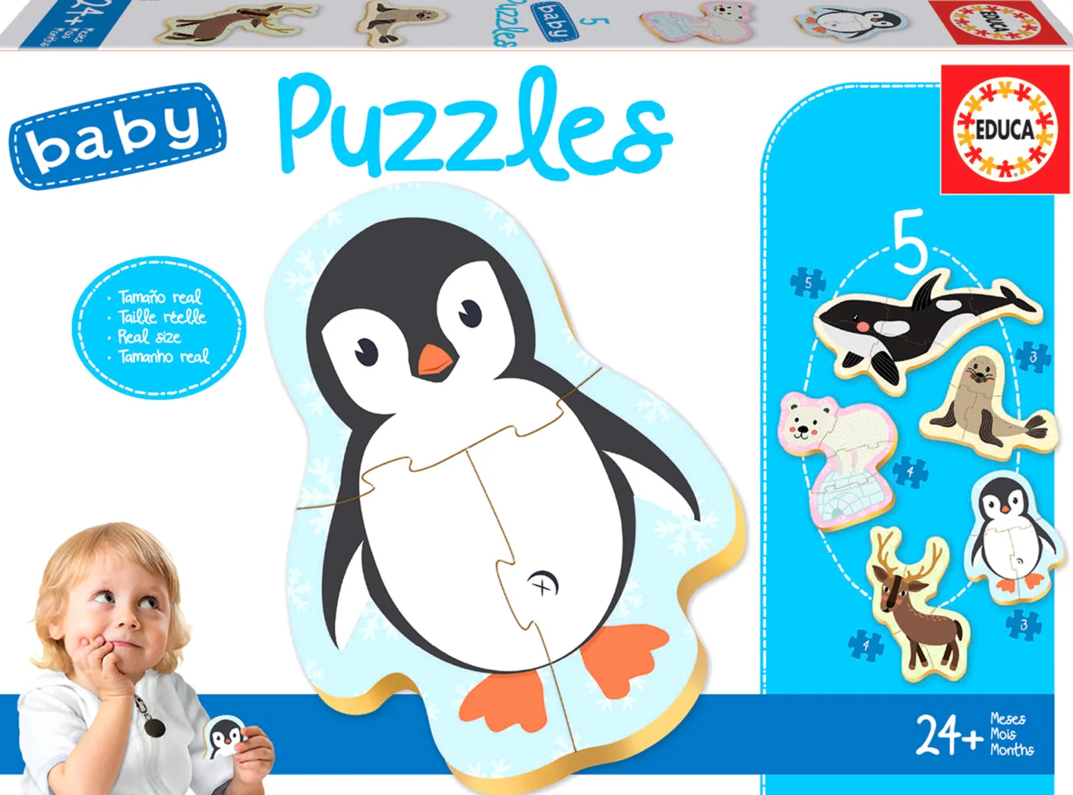 Puzzle 3-5 el. Zwierzęta polarne