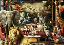 Puzzle 1500 el. Zwierzęta w salonie