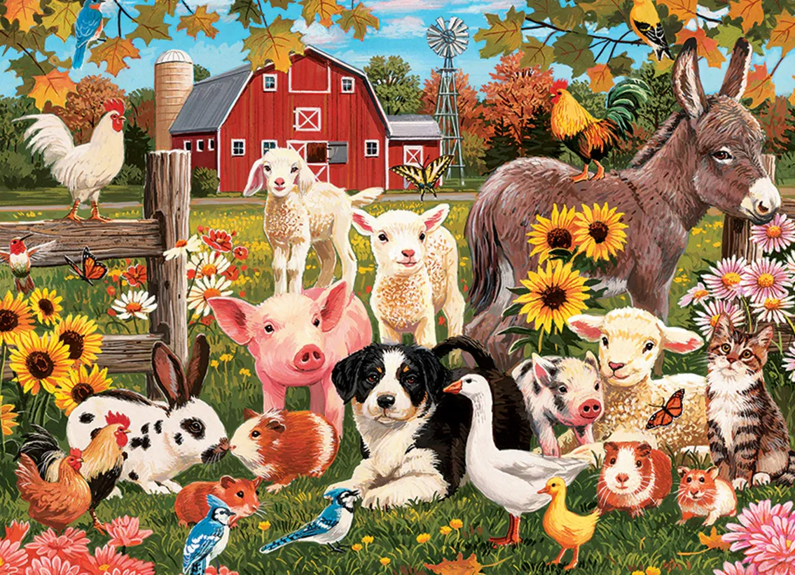 Puzzle 350 el. Zwierzęta z farmy