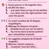 Puzzle - Magnetyczna wieża 3D - Kwiaty