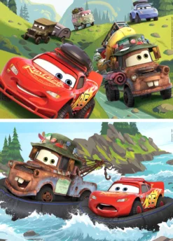 Puzzle 2 x 25 el. Auta (drewniane)