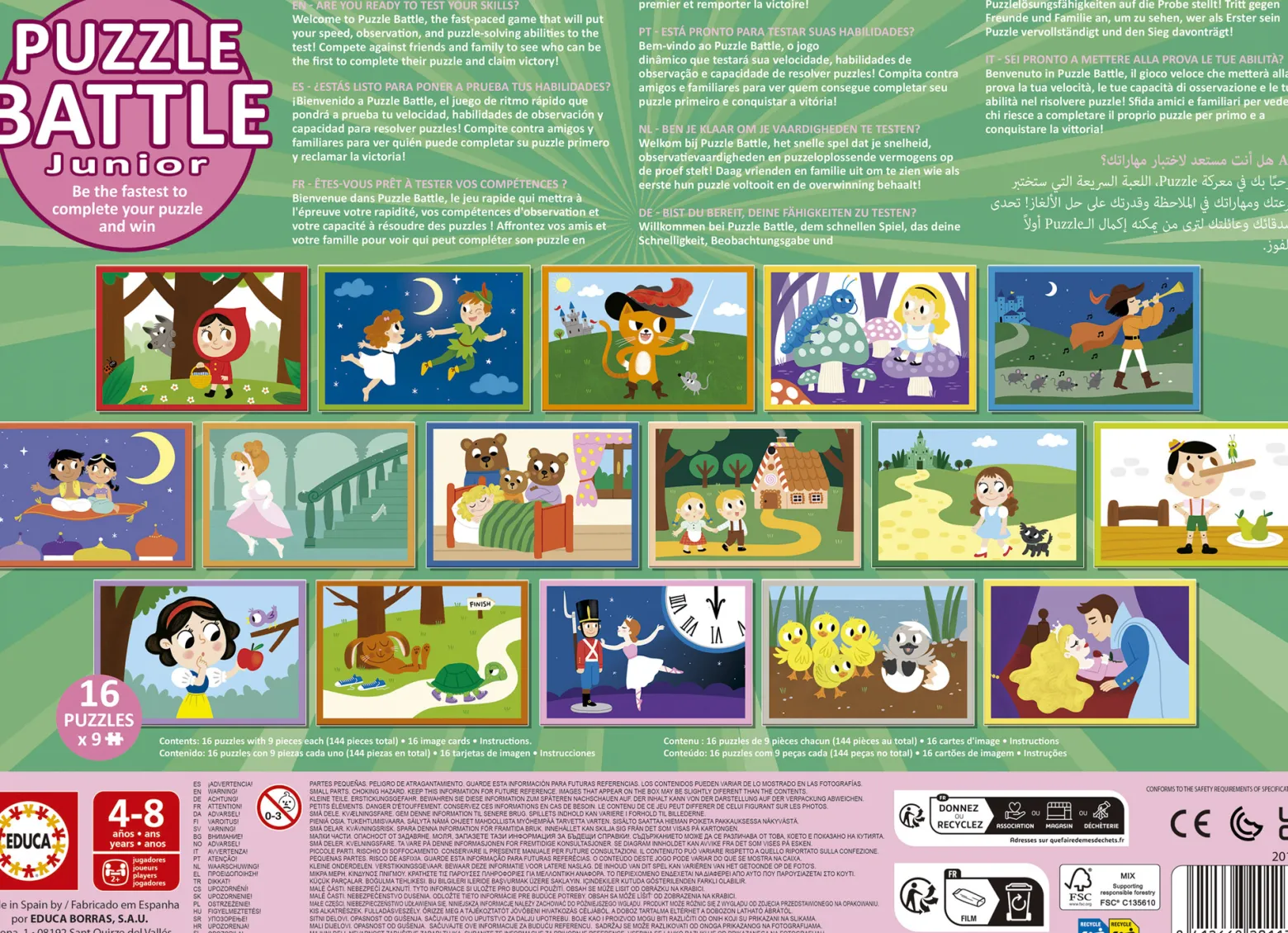 Puzzle 16 x 9 el. Bajki