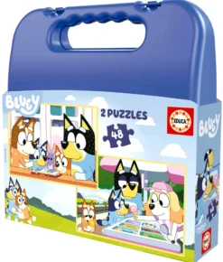 Puzzle 2 x 48 el. Blue (walizka)