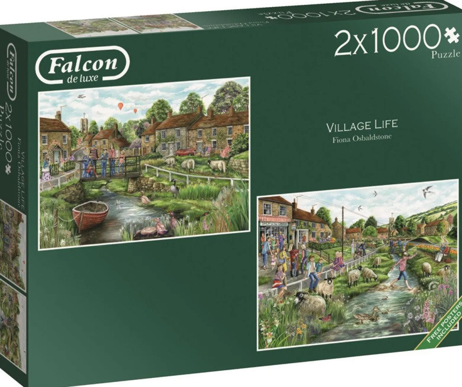 Puzzle 2 x 1000 el. FALCON Życie na wsi