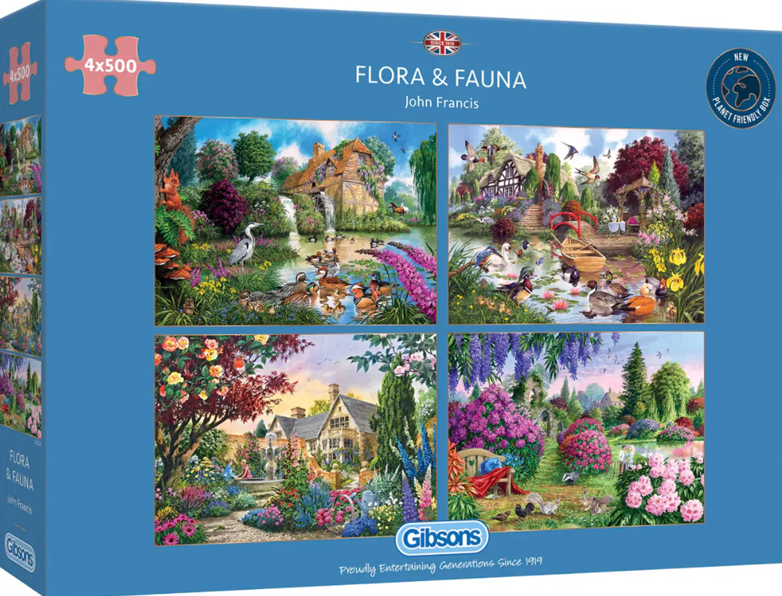 Puzzle 4 x 500 el. Flora & Fauna