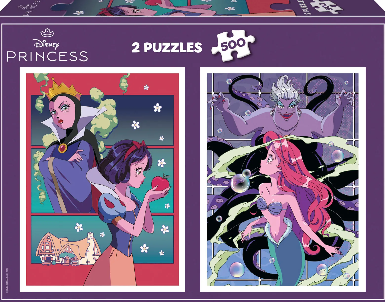 Puzzle 2 x 500 el. Królewna Śnieżka / Mała Syrenka