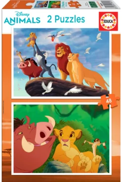 Puzzle 2 x 48 el. Król Lew