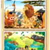 Puzzle 2 x 50 el. Król Lew / Księga dżungli (drewniane)
