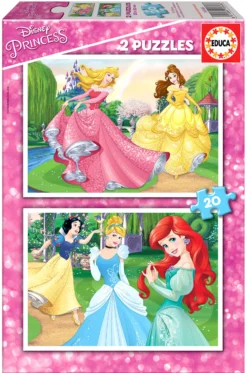 Puzzle 2 x 20 el. Księżniczki z bajek Disneya