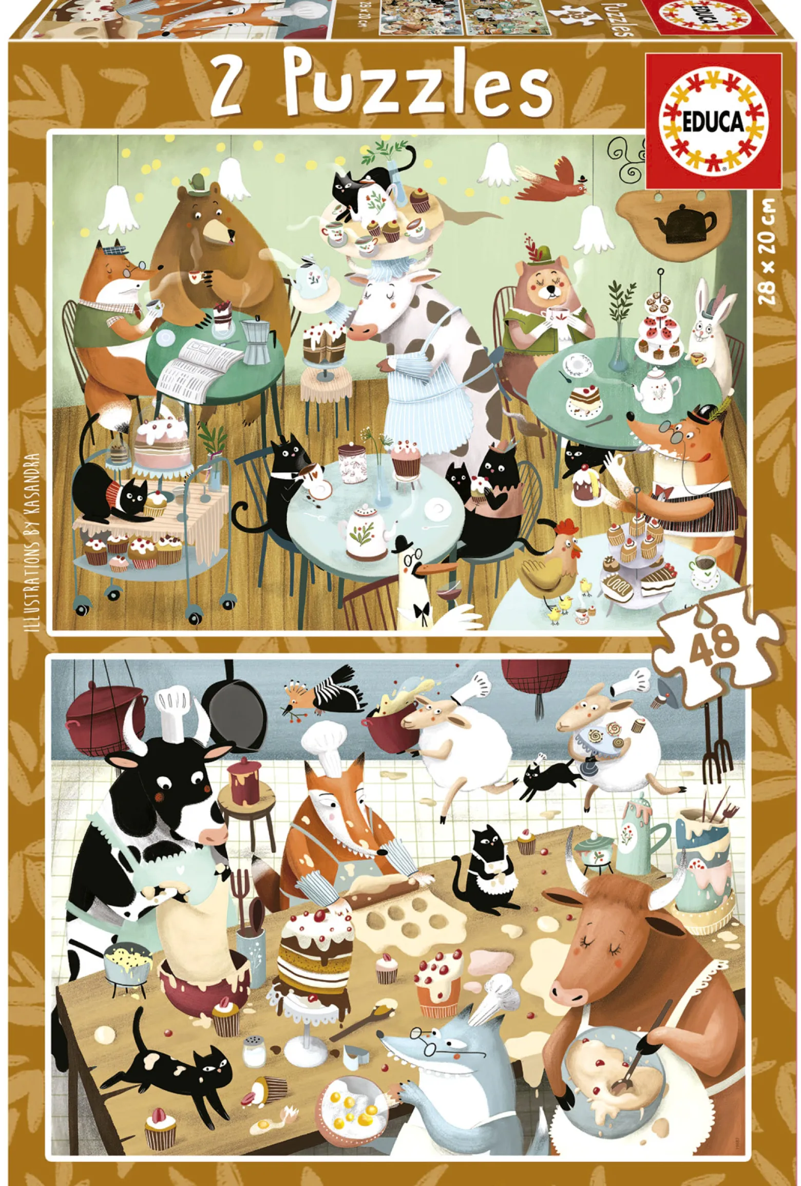 Puzzle 2 x 48 el. Leśne opowieści