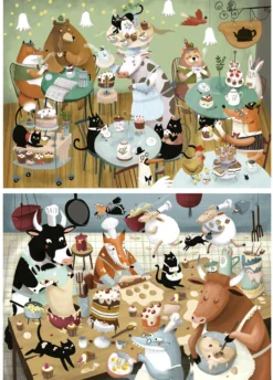 Puzzle 2 x 48 el. Leśne opowieści