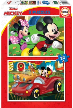 Puzzle 2 x 20 el. Myszka Miki
