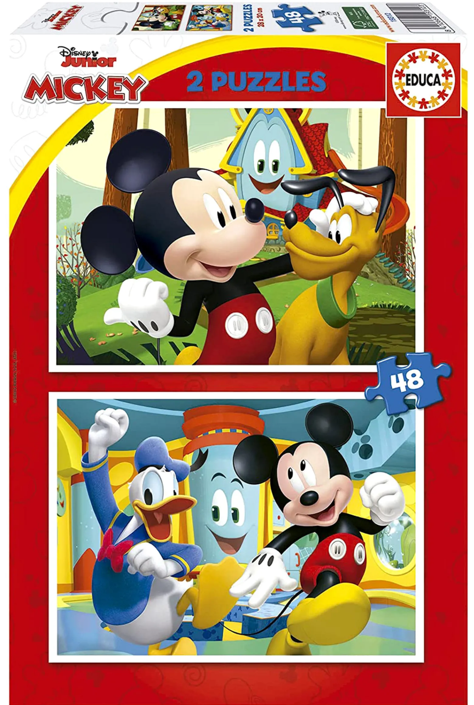 Puzzle 2 x 48 el. Myszka Miki