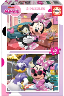 Puzzle 2 x 20 el. Myszka Minnie