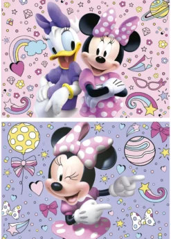 Puzzle 2 x 48 el. Myszka Minnie